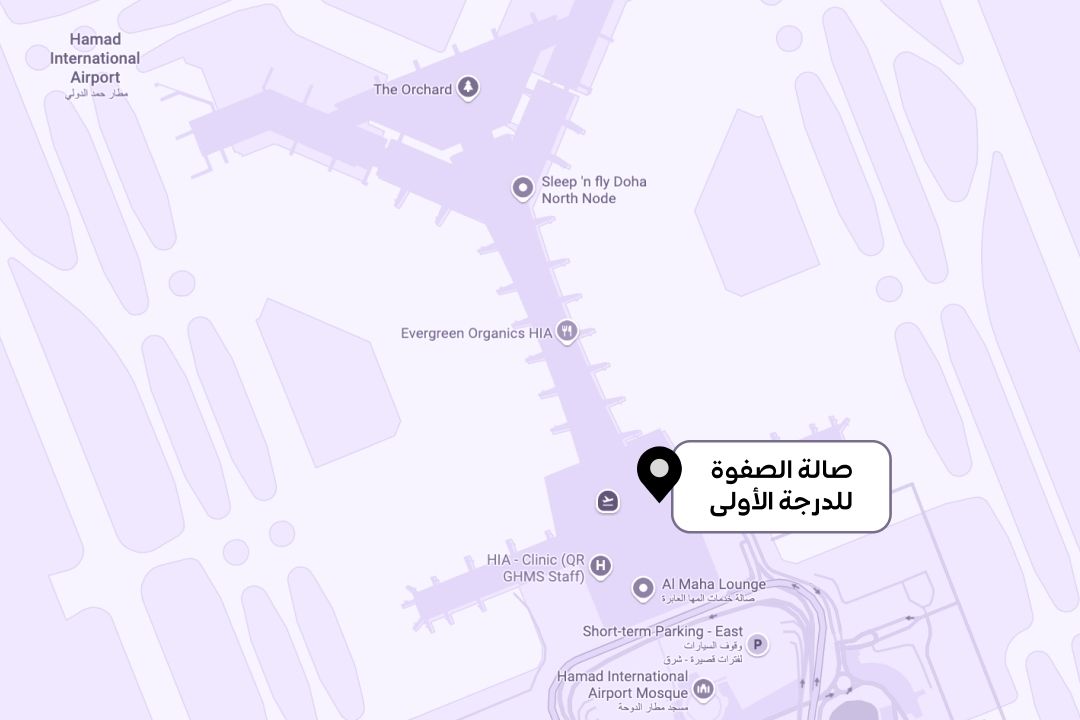 19 أوريكس، المها، المرجان: صالات مطار حمد الدولي