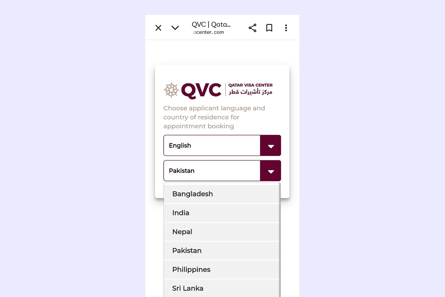 Qatar Visa Status Check QVC