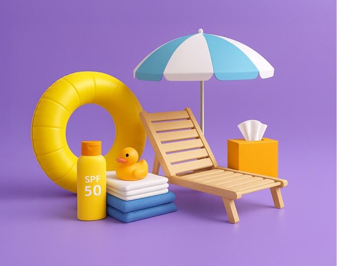 Beach day with kids